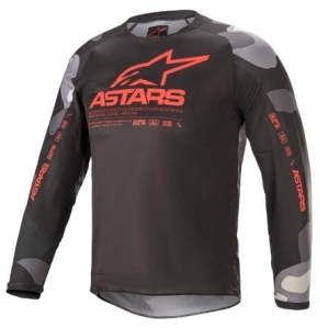 Alpinestars 2021 Youth Racer Tactical Jersey Gray Camo/Red 