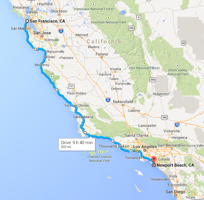 motorcycle roadtrip route california